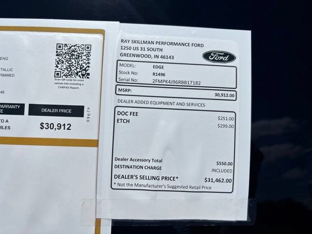 Certified 2024 Ford Edge SEL w/ Convenience Package AWD/4WD image 2