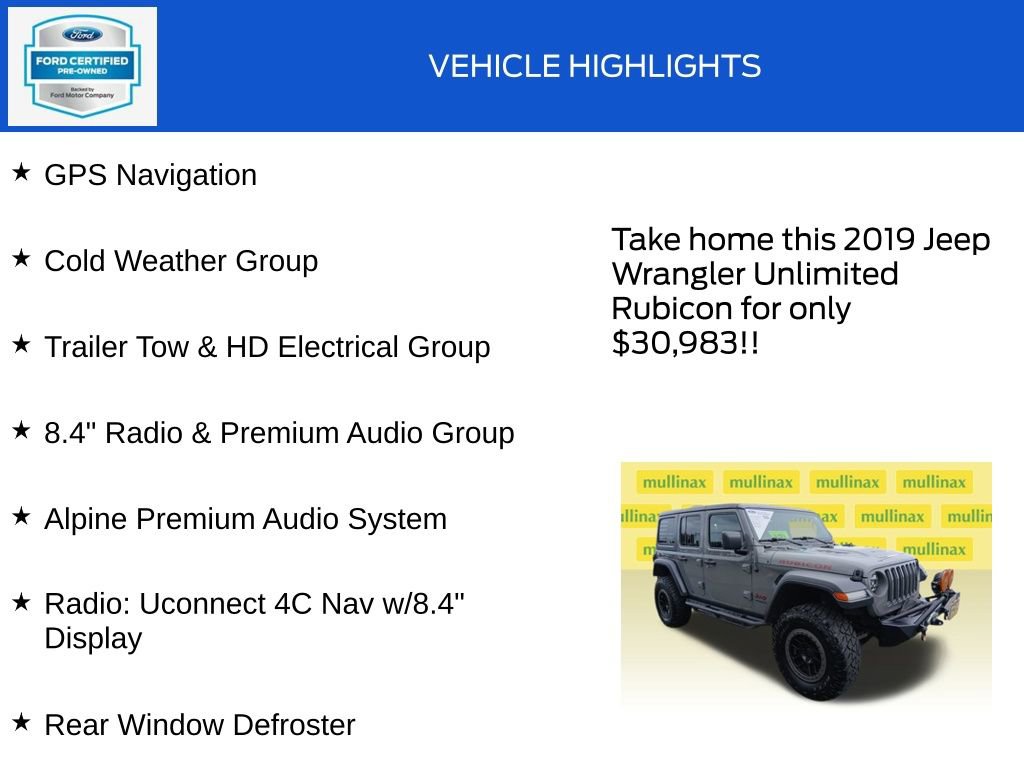 Used 2019 Jeep Wrangler Unlimited Rubicon image 18