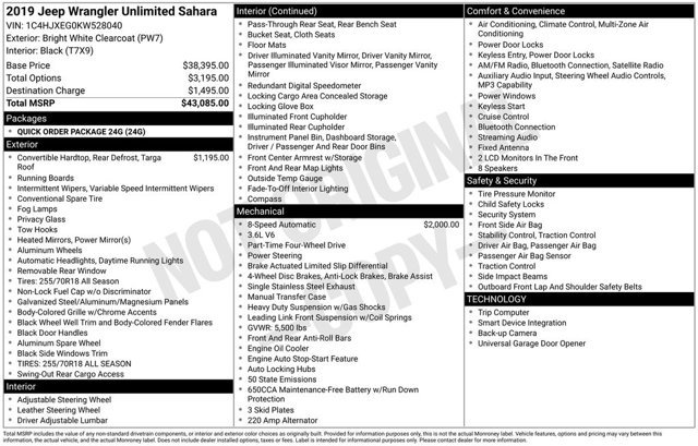 Used 2019 Jeep Wrangler Unlimited Sahara image 2