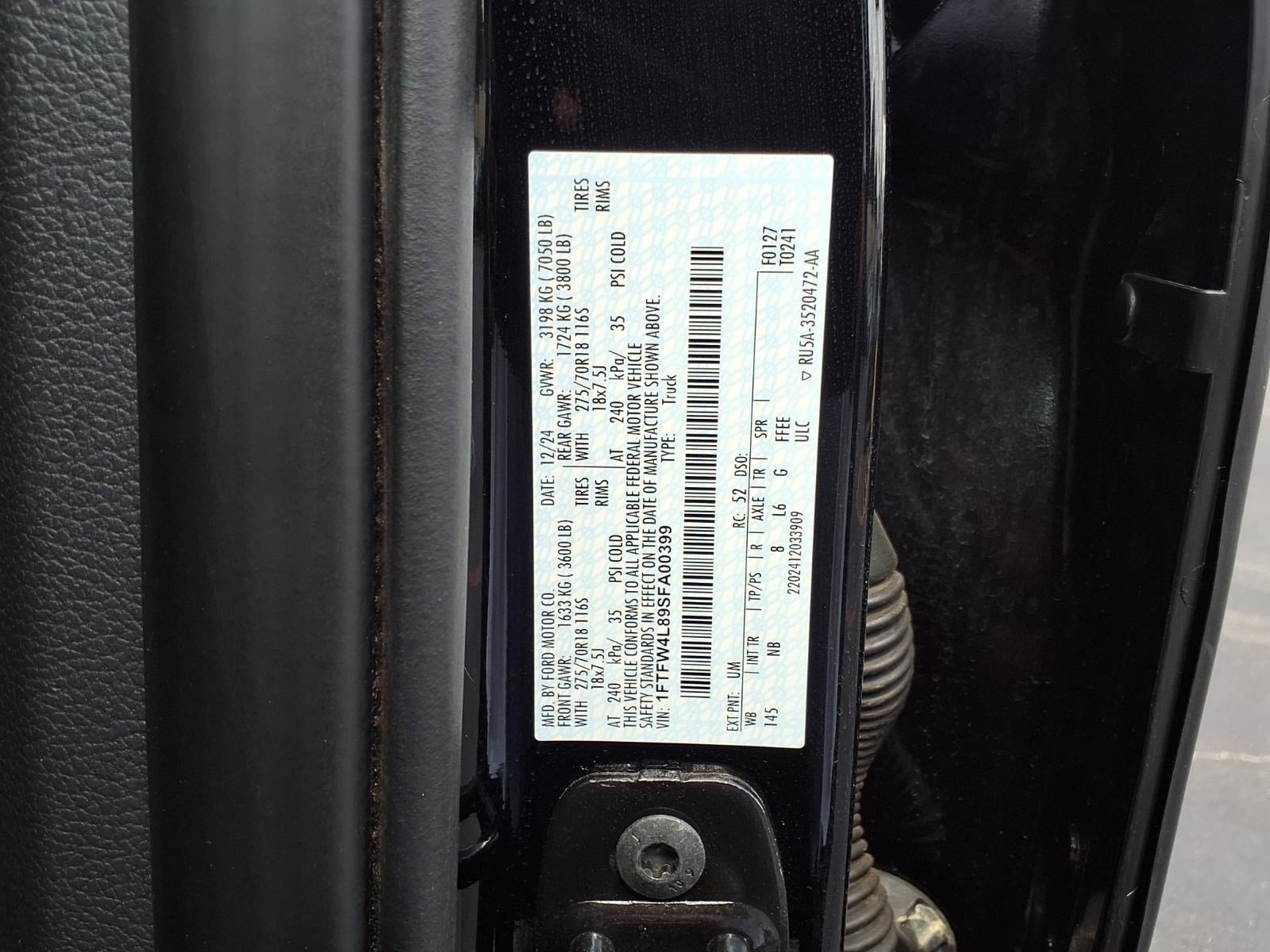 Certified 2025 Ford F150 Tremor w/ Equipment Group 402A High AWD/4WD image 18