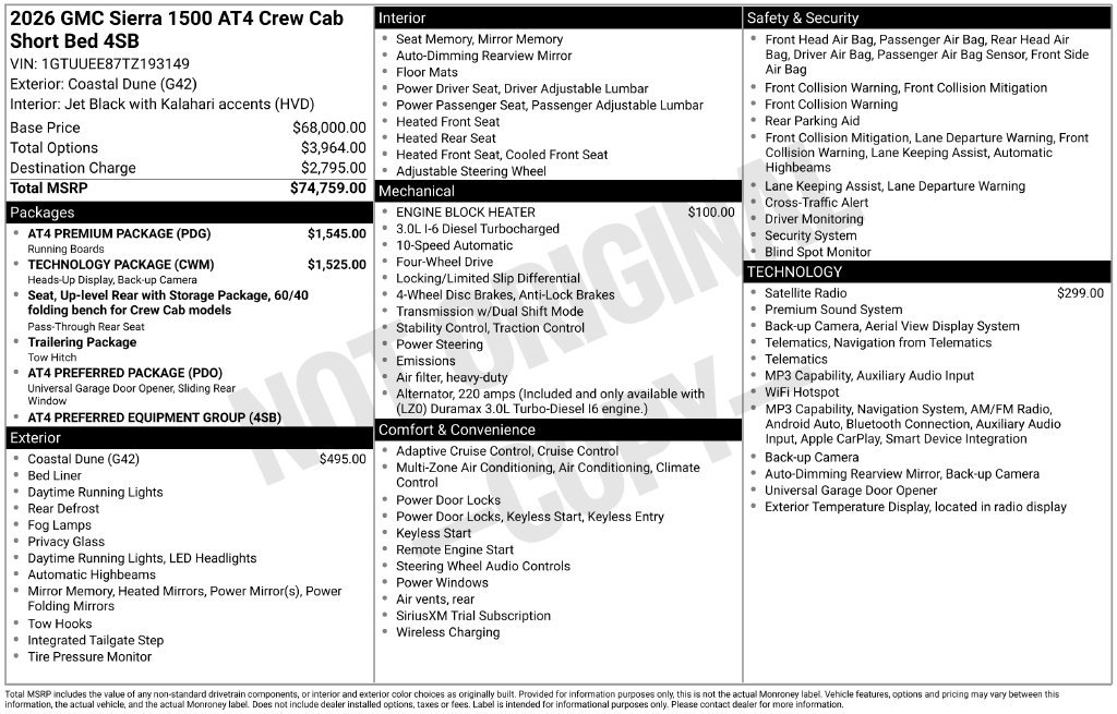 Used 2026 GMC Sierra 1500 AT4 w/ AT4 Premium Package AWD/4WD image 23