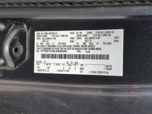 Certified 2020 Ford F150 XLT w/ Equipment Group 302A Luxury RWD image 29