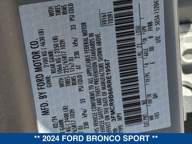 Certified 2024 Ford Bronco Sport Big Bend AWD/4WD image 24