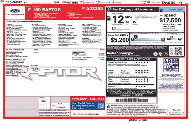 Certified 2026 Ford F150 Raptor w/ Equipment Group 803A Raptor R AWD/4WD image 38