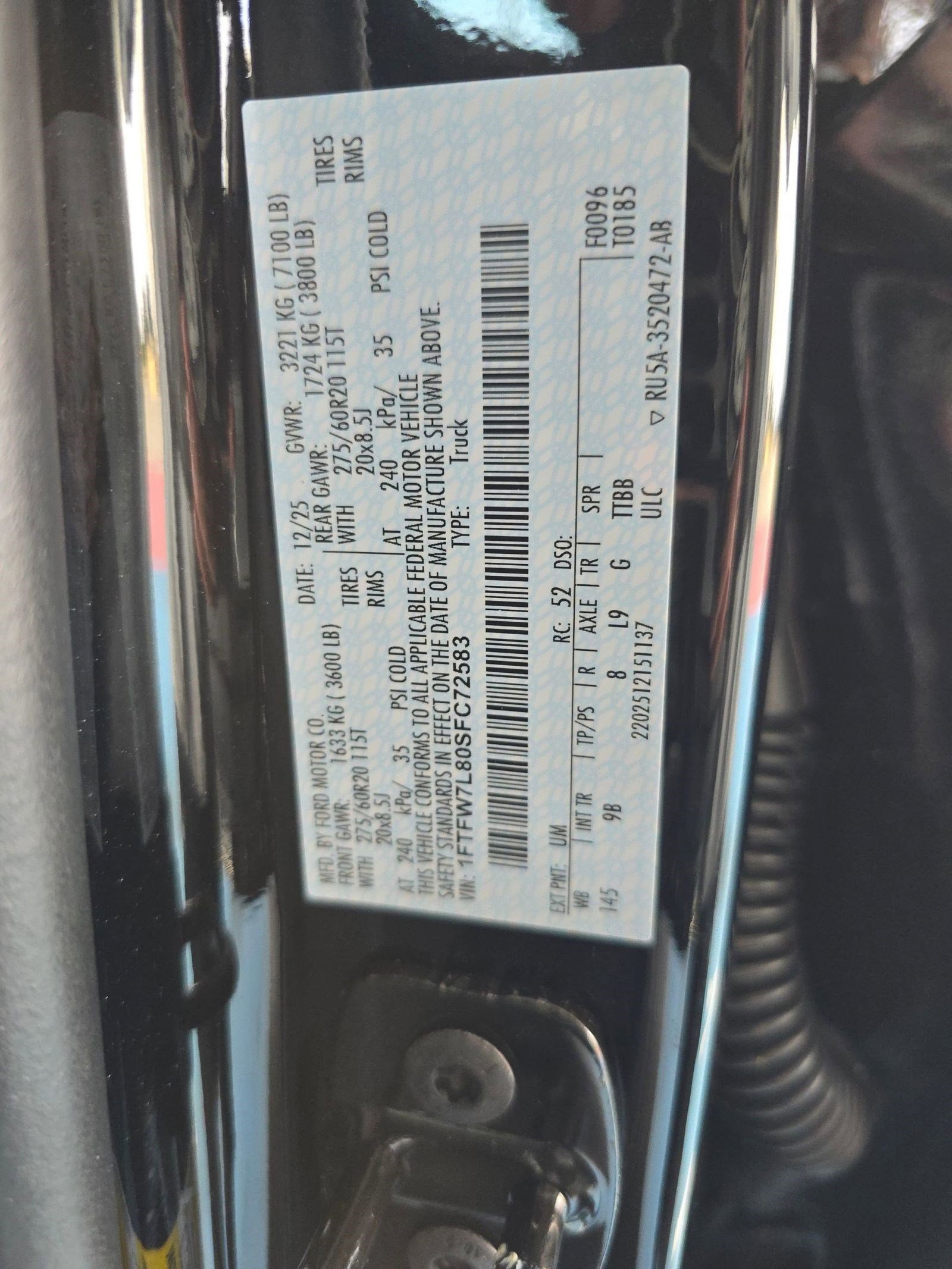 Certified 2025 Ford F150 Platinum w/ Equipment Group 702A High AWD/4WD image 20
