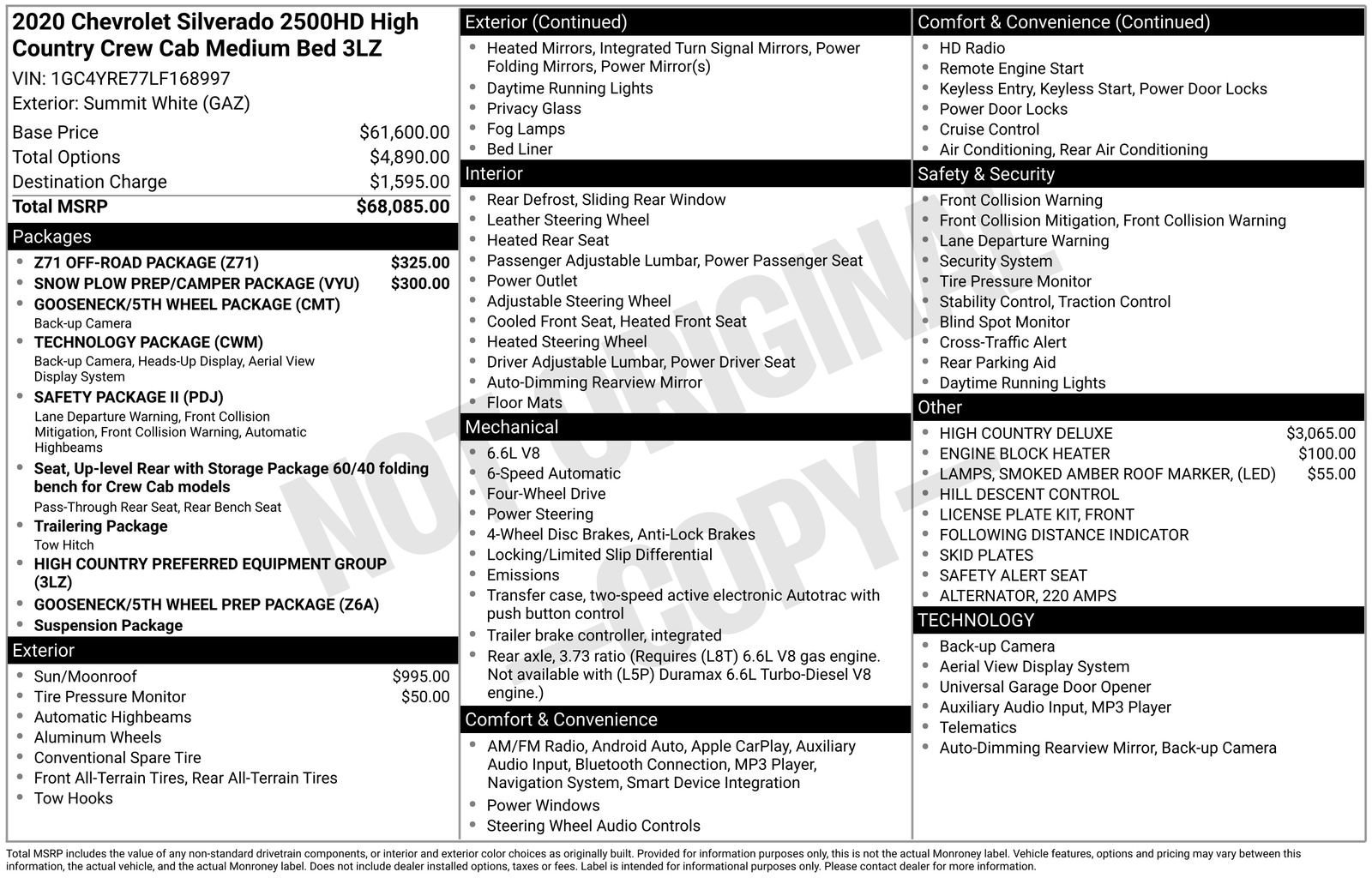 Used 2020 Chevrolet Silverado 2500 High Country w/ Z71 Off-Road Package image 9