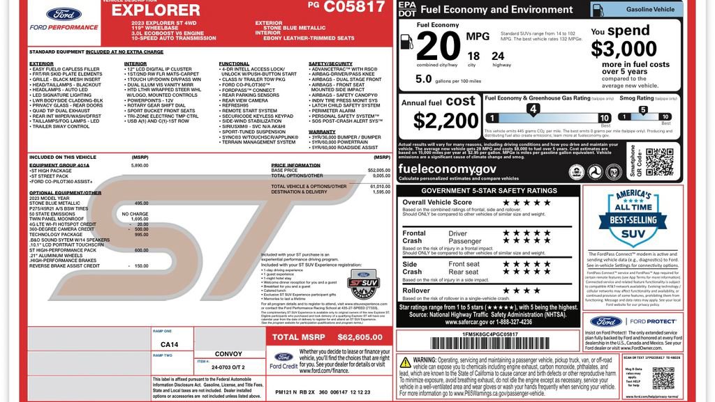 Certified 2023 Ford Explorer ST w/ Equipment Group 401A AWD/4WD image 33