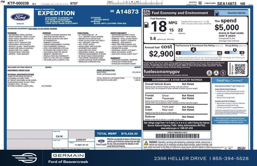 Certified 2025 Ford Expedition Platinum image 33