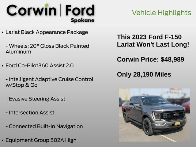 Certified 2023 Ford F150 Lariat w/ Equipment Group 502A High AWD/4WD image 13