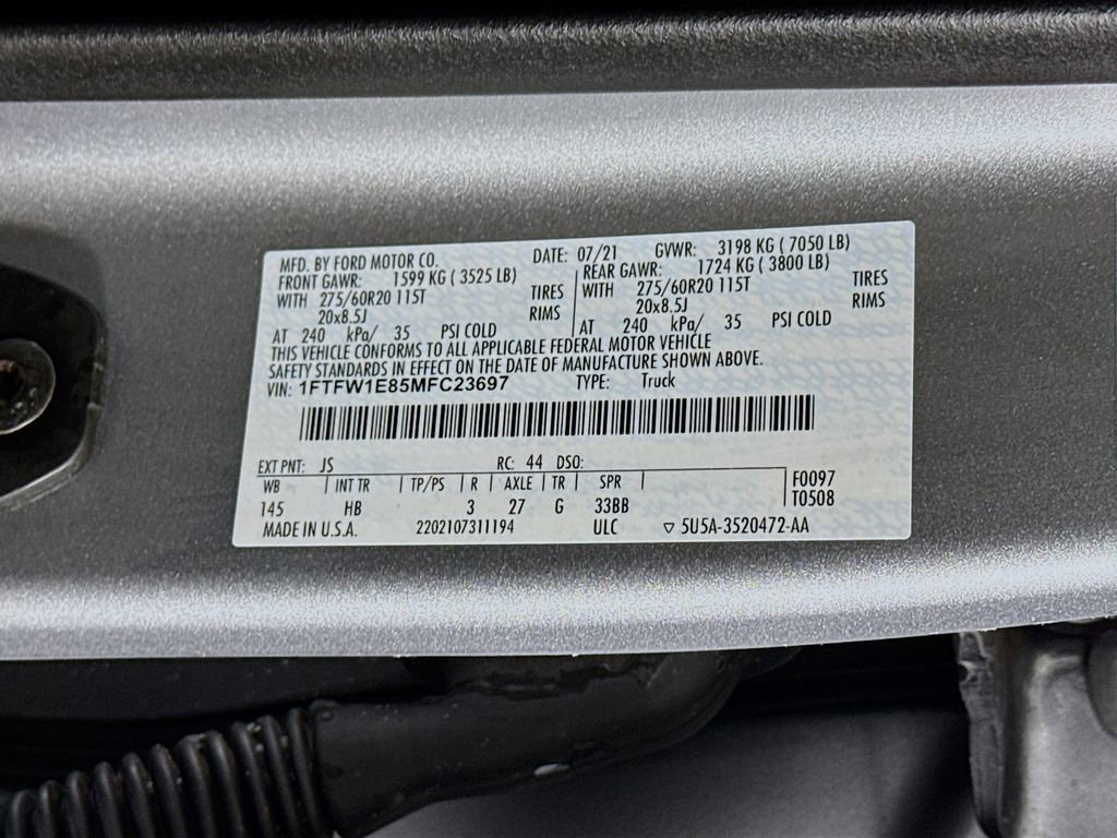 Certified 2021 Ford F150 Lariat w/ Equipment Group 502A High image 34