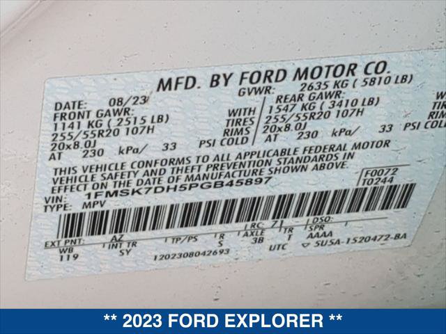Certified 2023 Ford Explorer XLT w/ Equipment Group 202A RWD image 25