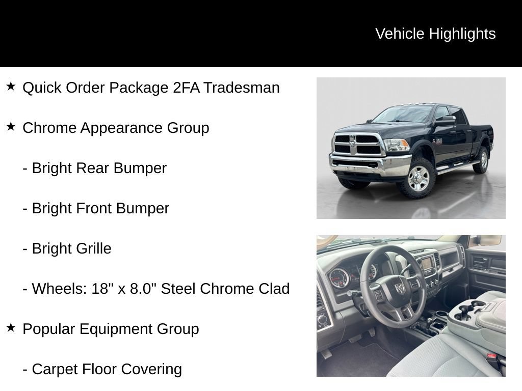 Used 2018 RAM 2500 Tradesman w/ Chrome Appearance Group AWD/4WD image 6