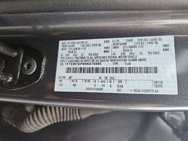 Certified 2022 Ford F150 XLT w/ Equipment Group 302A High AWD/4WD image 34