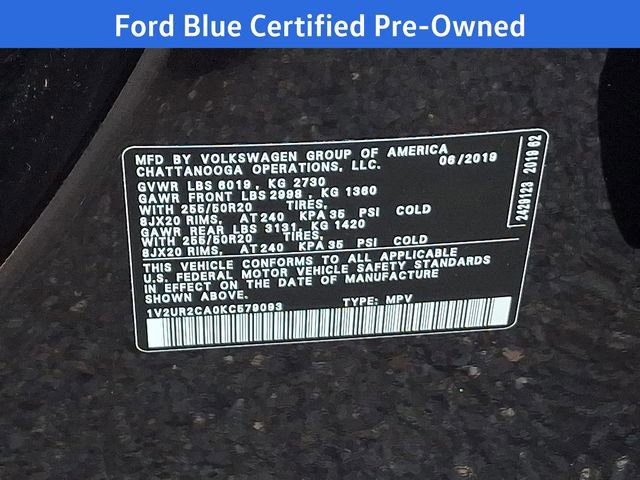 Used 2019 Volkswagen Atlas SE w/ Panoramic Sunroof Package AWD/4WD image 30