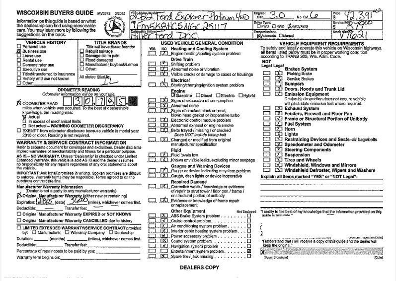 Certified 2022 Ford Explorer Platinum w/ Equipment Group 601A image 49