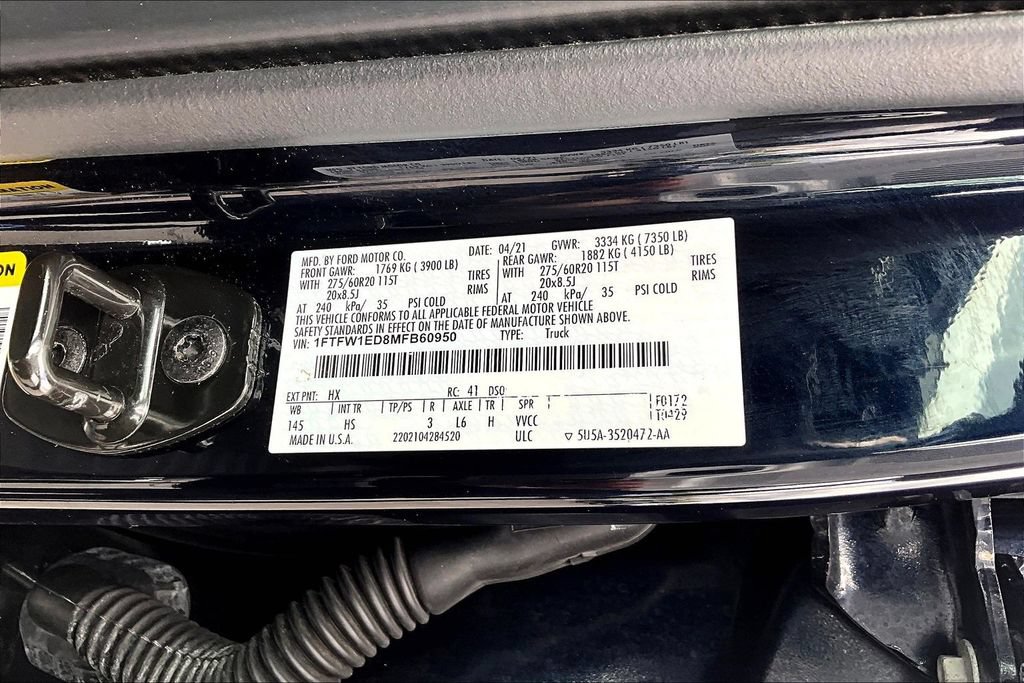 Certified 2021 Ford F150 Lariat w/ Equipment Group 502A High AWD/4WD image 24