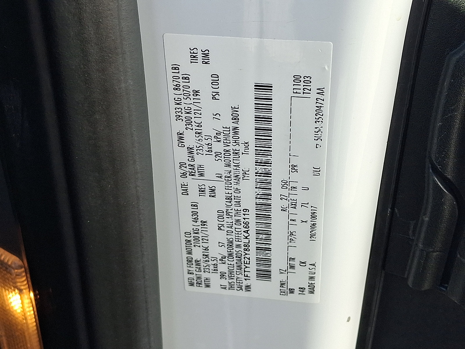 Certified 2020 Ford Transit 150 Low Roof AWD w/ Upfitter Package image 32