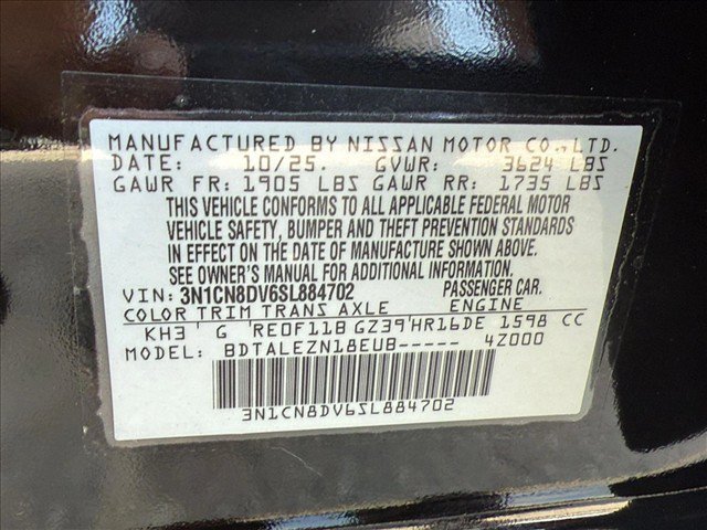 Used 2025 Nissan Versa S w/ Trunk Package FWD image 23