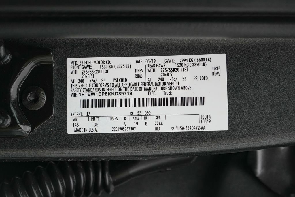 Certified 2019 Ford F150 XL w/ Equipment Group 101A Mid AWD/4WD image 24