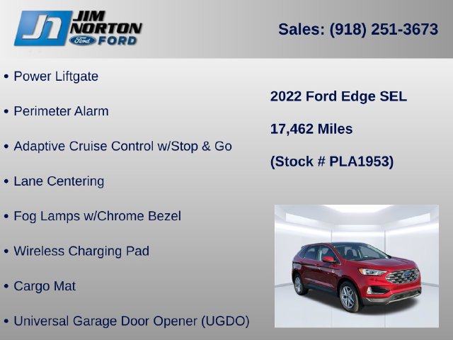 Certified 2022 Ford Edge SEL w/ Convenience Package AWD/4WD image 40