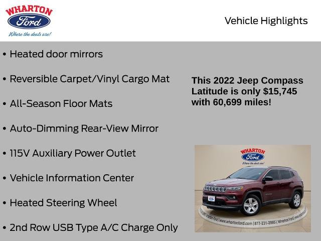 Used 2022 Jeep Compass Latitude w/ Convenience Group FWD image 25