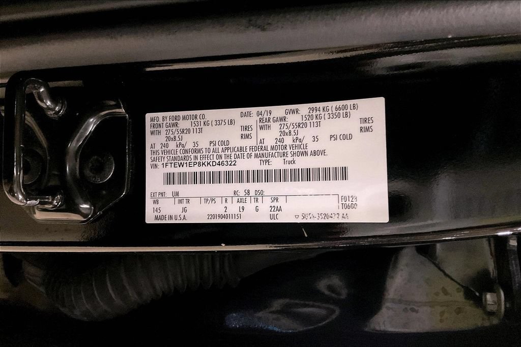 Certified 2019 Ford F150 XL w/ Equipment Group 101A Mid AWD/4WD image 29
