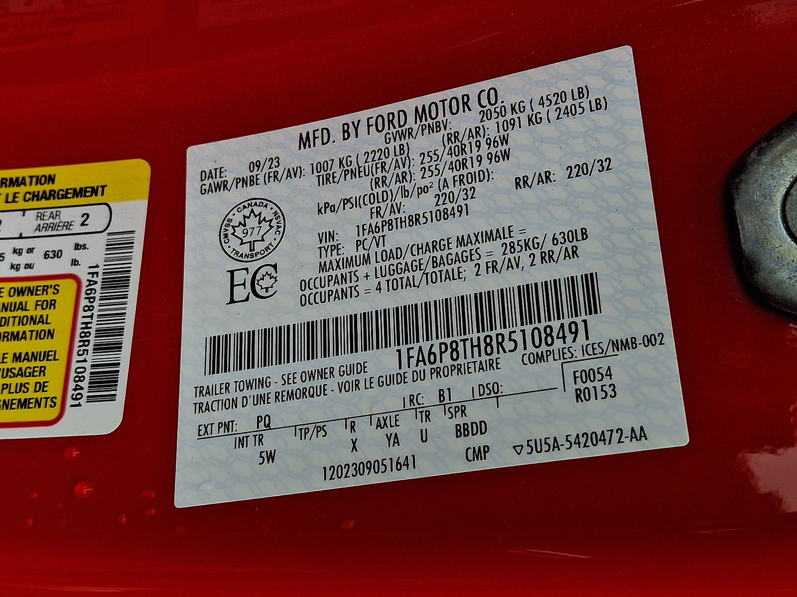 Certified 2024 Ford Mustang Premium RWD image 27