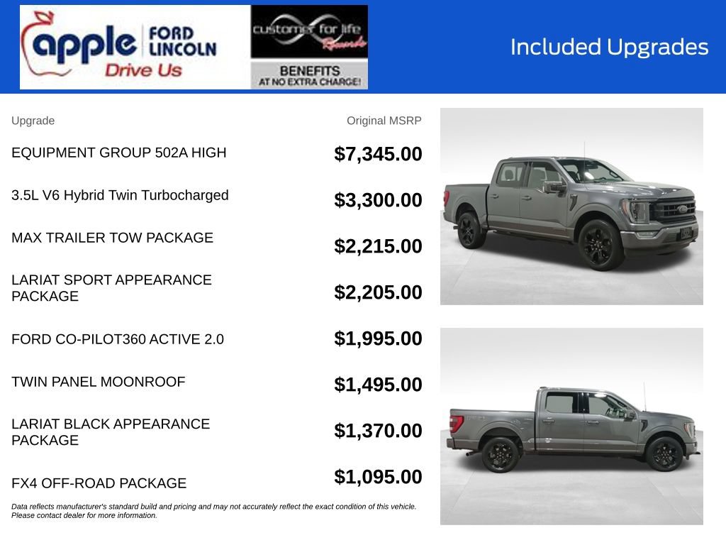 Certified 2022 Ford F150 Lariat w/ Equipment Group 502A High AWD/4WD image 4