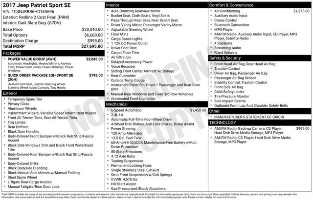 Used 2017 Jeep Patriot Sport w/ Power Value Group image 20