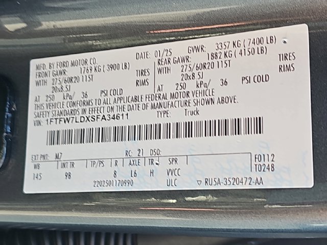 Certified 2025 Ford F150 Platinum w/ Equipment Group 702A High AWD/4WD image 39