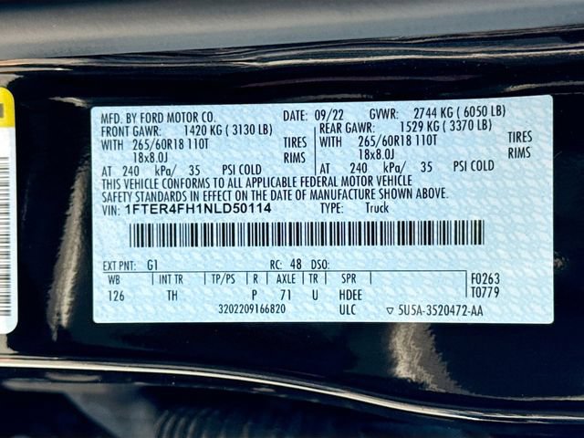 Certified 2022 Ford Ranger XLT w/ Equipment Group 302A High AWD/4WD image 39