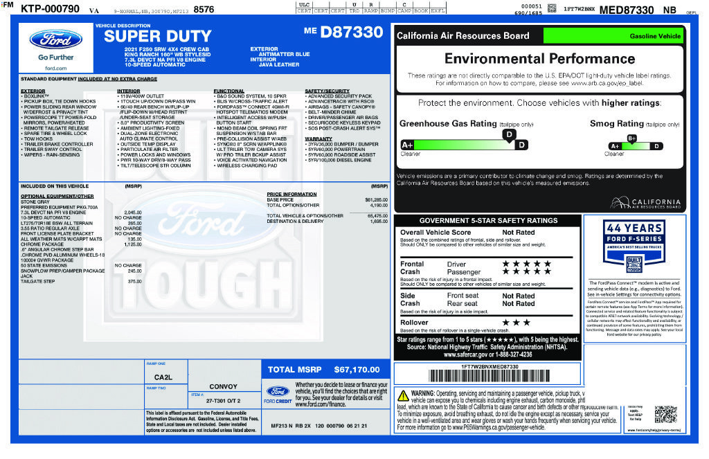Certified 2021 Ford F250 King Ranch w/ Chrome Package AWD/4WD image 6