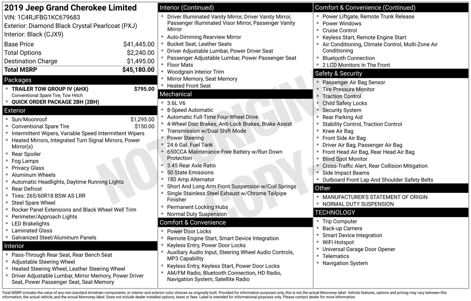 Used 2019 Jeep Grand Cherokee Limited w/ Trailer Tow Group IV image 4