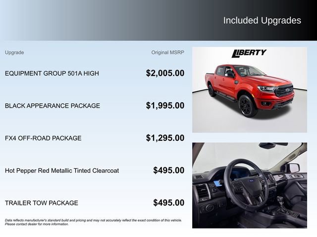 Certified 2022 Ford Ranger Lariat w/ Equipment Group 501A High image 9