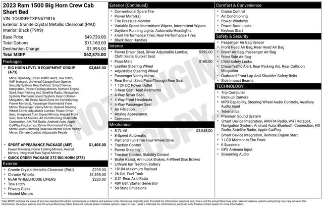 Used 2023 RAM 1500 Big Horn AWD/4WD image 36