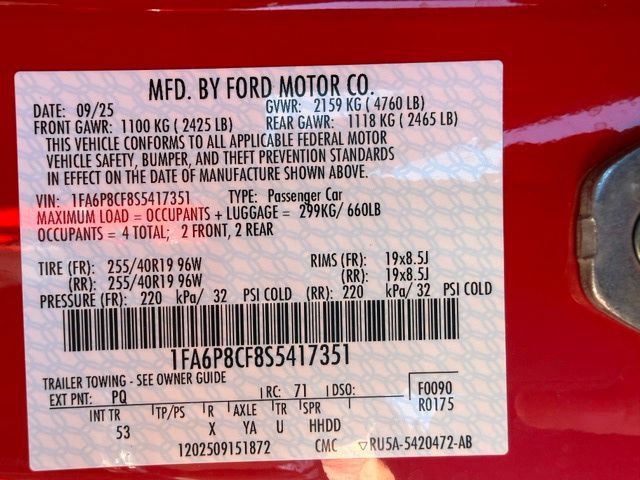 Certified 2025 Ford Mustang GT Premium RWD image 44