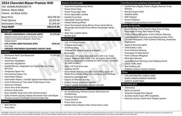 Used 2024 Chevrolet Blazer Premier w/ Driver Confidence II Package image 19