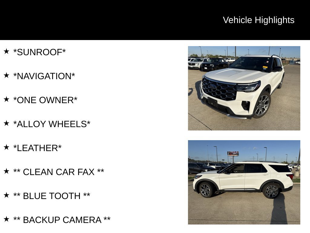 Certified 2025 Ford Explorer Platinum w/ Ultimate Package RWD image 4
