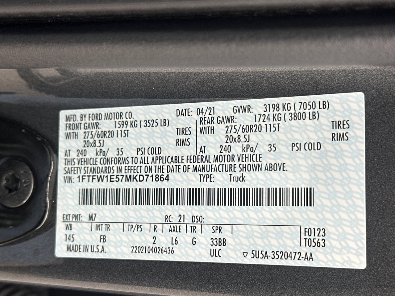 Certified 2021 Ford F150 XLT w/ Equipment Group 302A High AWD/4WD image 34