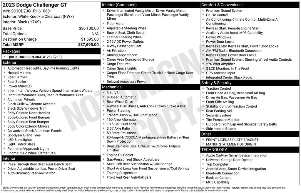 Used 2023 Dodge Challenger GT RWD image 3