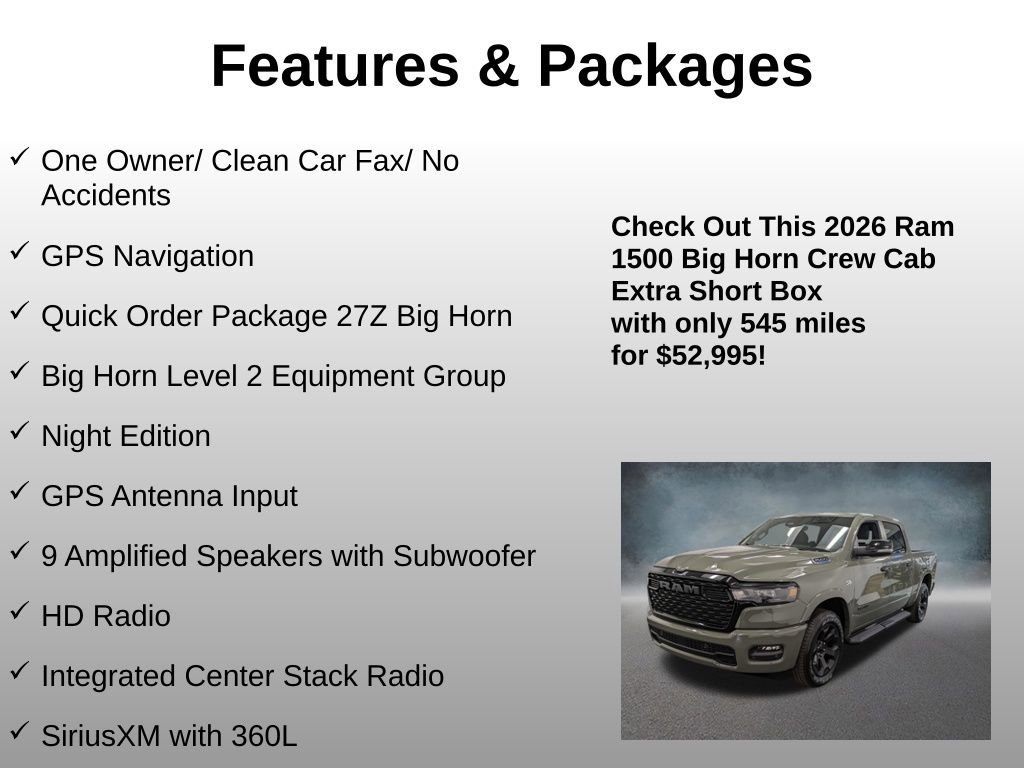 Used 2026 RAM 1500 Big Horn AWD/4WD image 7