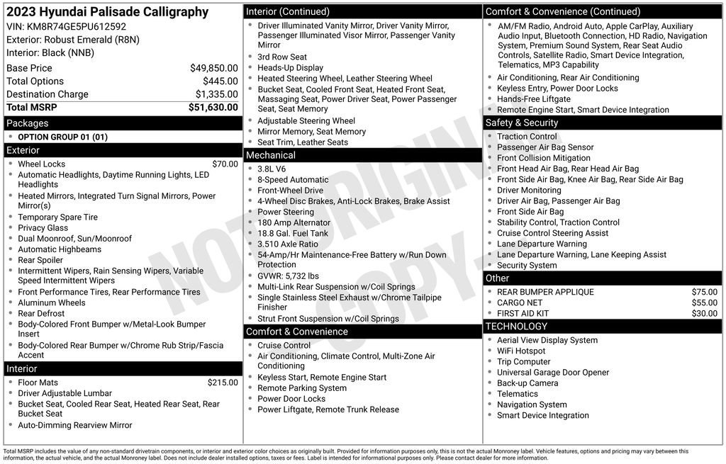 Used 2023 Hyundai Palisade Calligraphy image 36