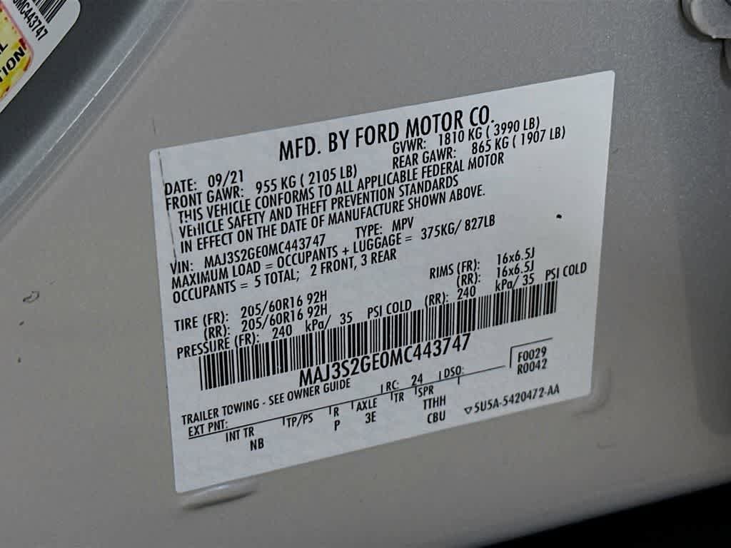 Certified 2021 Ford EcoSport SE FWD image 22