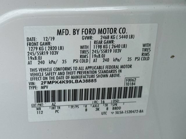 Certified 2020 Ford Edge Titanium w/ Equipment Group 301A AWD/4WD image 42