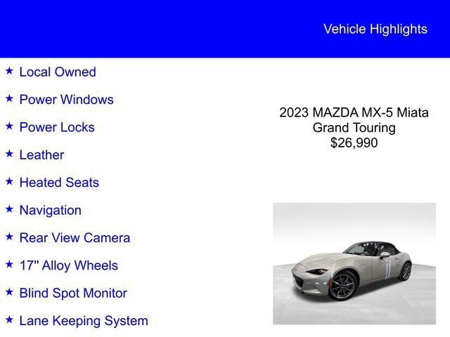 Used 2023 MAZDA MX-5 Miata Grand Touring w/ Weather Package image 6