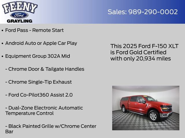 Certified 2025 Ford F150 XLT w/ Equipment Group 302A MID AWD/4WD image 9