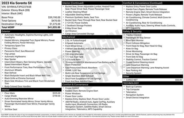 Used 2023 Kia Sorento SX image 19