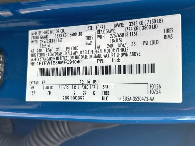 Certified 2021 Ford F150 XLT w/ Equipment Group 302A High AWD/4WD image 40