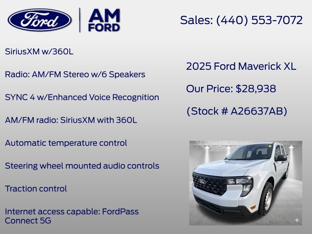Certified 2025 Ford Maverick XL w/ 4K Tow Package AWD/4WD image 7