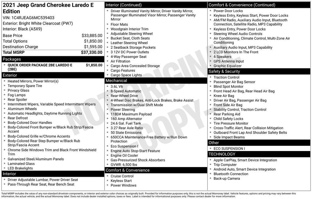 Used 2021 Jeep Grand Cherokee Laredo image 15